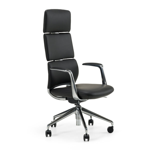 Clyne Modern Black Vegan Leather Executive Office Chair
