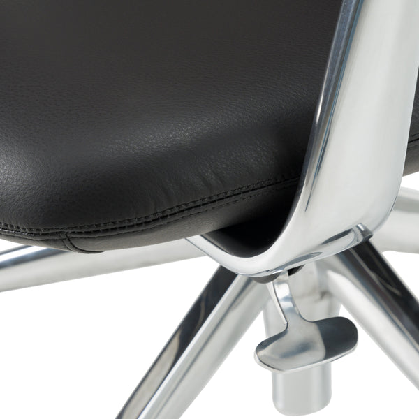 Clyne Modern Black Vegan Leather Executive Office Chair