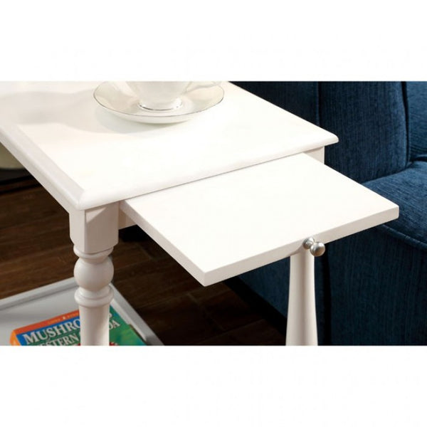 Furniture of America Deering White Transitional Side Table Model CM-AC222