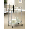 Furniture of America Loule Chrome Contemporary Serving Cart Model CM-AC228