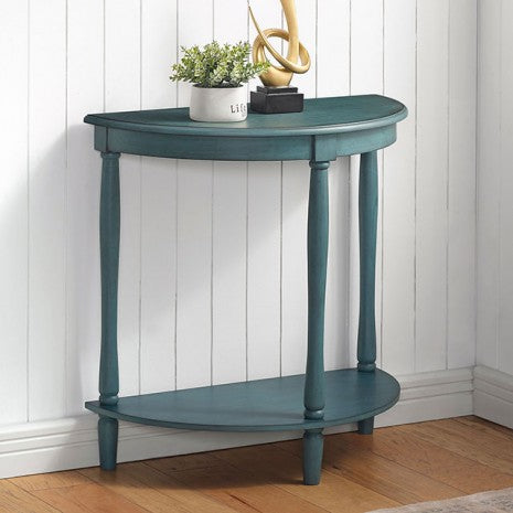 Furniture of America Menton Antique Teal Transitional Side Table Model CM-AC362GR
