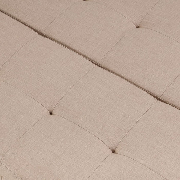 Furniture of America Fazio Beige Transitional Ottoman Model CM-AC365BG