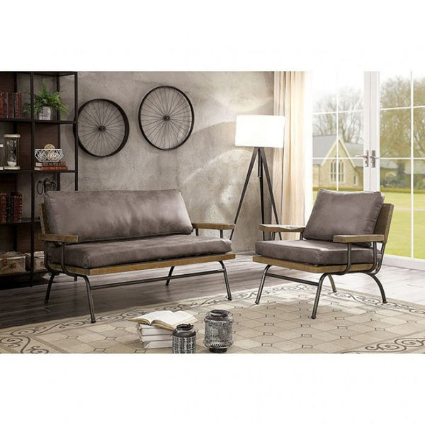 Furniture of America Santiago Ash Brown Rustic Love Seat Model CM6077BR-LV