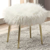 Furniture of America Caoimhe White/Gold Contemporary Ottoman Model CM-AC6546-OT