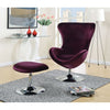 Furniture of America Eloise Purple Contemporary Chair W/ Ottoman Model CM-AC6841