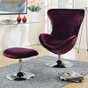 Furniture of America Eloise Purple Contemporary Chair W/ Ottoman Model CM-AC6841