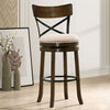 Furniture of America Clarence Oak Transitional 29" Swivel Barstool (2/Box) Model CM-BR1855A-29-2PK