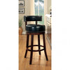 Furniture of America Shirley Dark Oak/Black Transitional 25" Bar Stool (2/Box) Model CM-BR6251BK-24-2PK