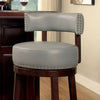 Furniture of America Shirley Dark Oak/Gray Transitional 30" Bar Stool (2/Box) Model CM-BR6251GY-29-2PK