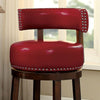 Furniture of America Shirley Dark Oak/Red Transitional 30" Bar Stool (2/Box) Model CM-BR6251RD-29-2PK