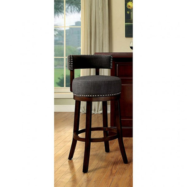 Furniture of America Lynsey Dark Oak/Gray Transitional 30" Bar Stool (2/Box) Model CM-BR6252GY-29-2PK