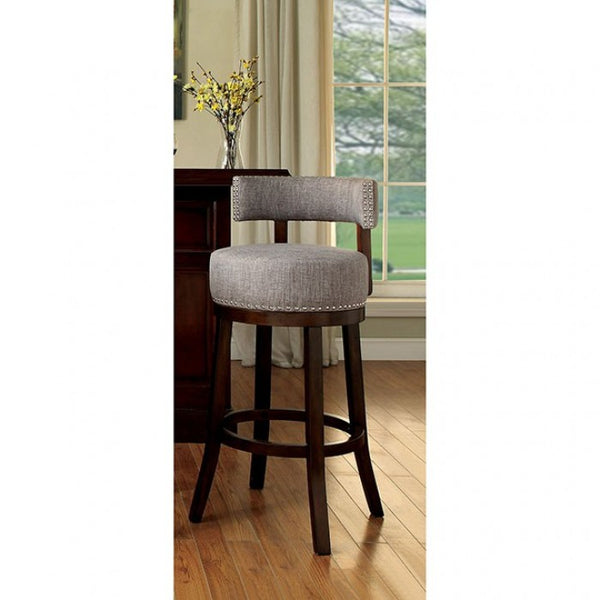 Furniture of America Lynsey Dark Oak/Light Gray Transitional 30" Bar Stool (2/Box) Model CM-BR6252LG-29-2PK