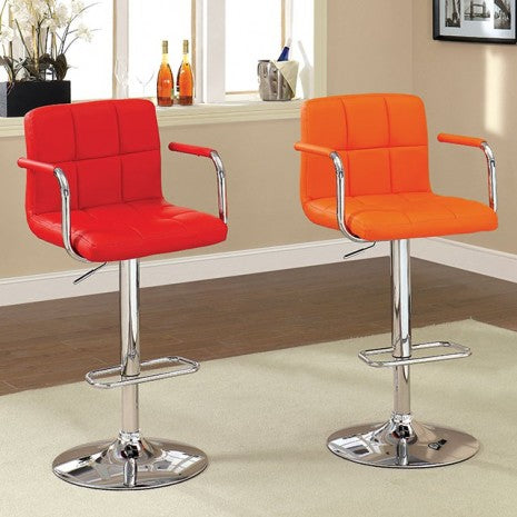 Furniture of America Corfu Red Contemporary Bar Stool Model CM-BR6917RD