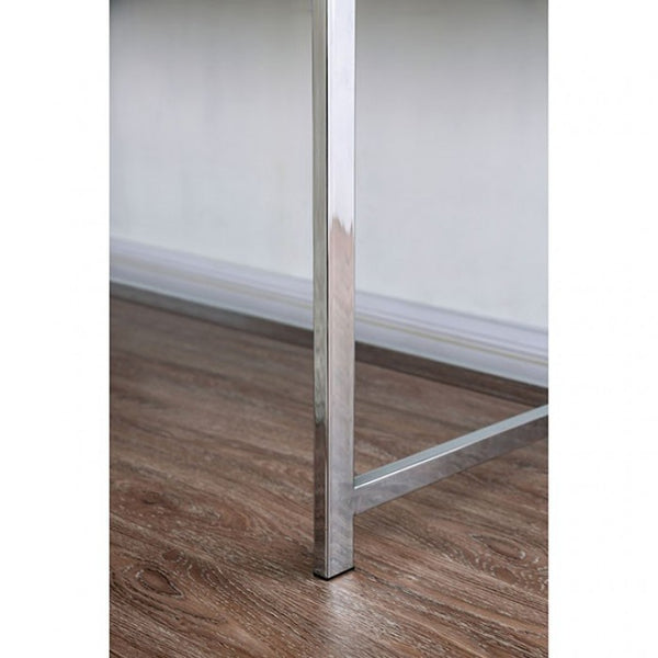 Furniture of America Loke White/Chrome Contemporary Desk Model CM-DK5204