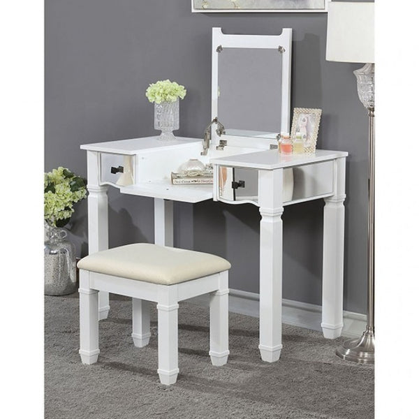 Furniture of America Jaylynn White Transitional Vanity Set Model CM-DK5235