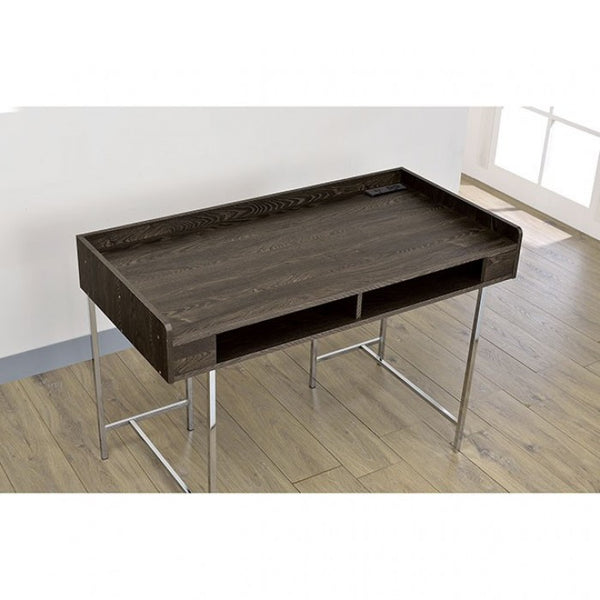Furniture of America Alvin Brown/Chrome Contemporary Desk Model CM-DK5241