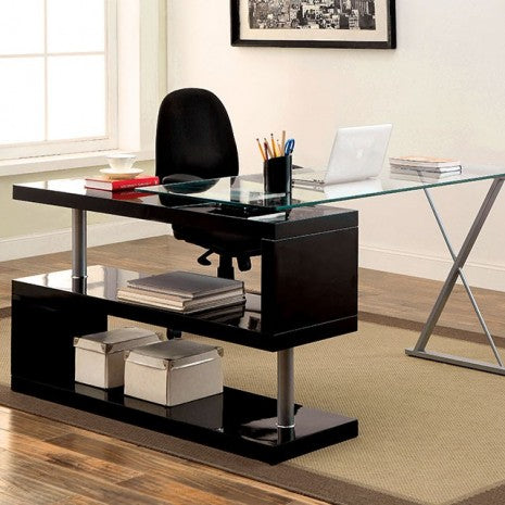 Furniture of America Bronwen Black Contemporary Desk Model CM-DK6131BK