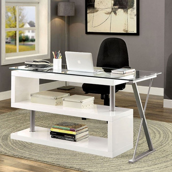 Furniture of America Bronwen White Contemporary Desk Model CM-DK6131WH
