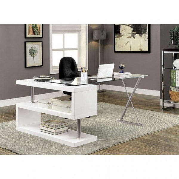 Furniture of America Bronwen White Contemporary Desk Model CM-DK6131WH