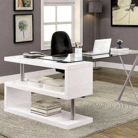 Furniture of America Bronwen White Contemporary Desk Model CM-DK6131WH