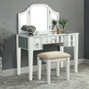 Furniture of America Cyndi White Transitional Vanity W/ Stool Model CM-DK6361WH-UPS3