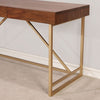 Furniture of America Halstein Light Walnut/Gold Contemporary Desk Model CM-DK6447