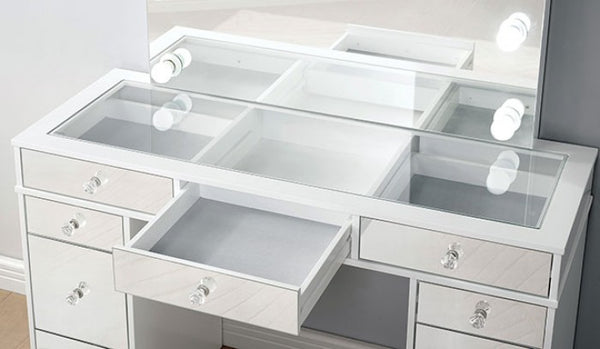 Furniture of America Margret White/Gray Glam Vanity Set Model CM-DK928-PK