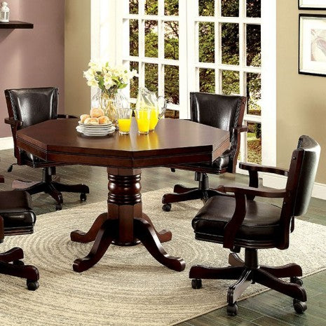 Furniture of America Rowan Cherry Transitional Game Table Model CM-GM339T-TABLE