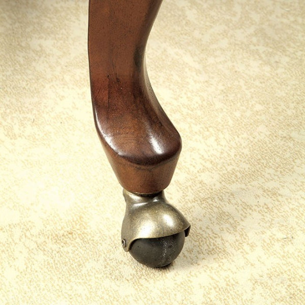 Furniture of America Melina Brown Cherry/Black Transitional Arm Chair (2/Box) Model CM-GM367CH-AC-2PK