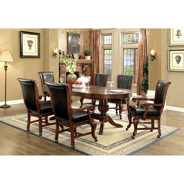 Furniture of America Melina Brown Cherry Transitional Game Table Model CM-GM367CH-T-TABLE