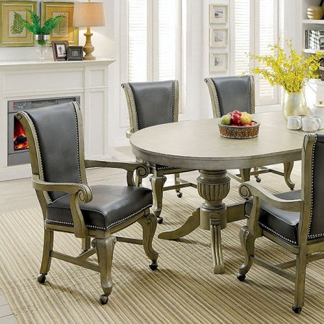 Furniture of America Melina Gray Transitional Game Table Model CM-GM367GY-T-TABLE