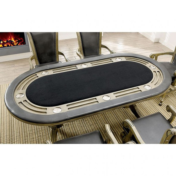 Furniture of America Melina Gray Transitional Game Table Model CM-GM367GY-T-TABLE