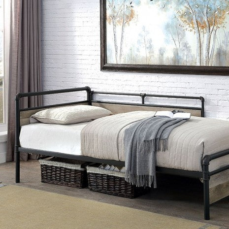 Furniture of America Vidar Sand Black Industrial Daybed Model CM1220-BED
