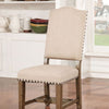Furniture of America Julia Light Oak/Beige Rustic Side Chair (2/Ctn) Model CM3014SC-2PK