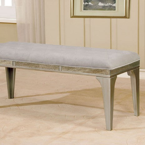 Furniture of America Diocles Silver/Gray Transitional Bench Model CM3020BN