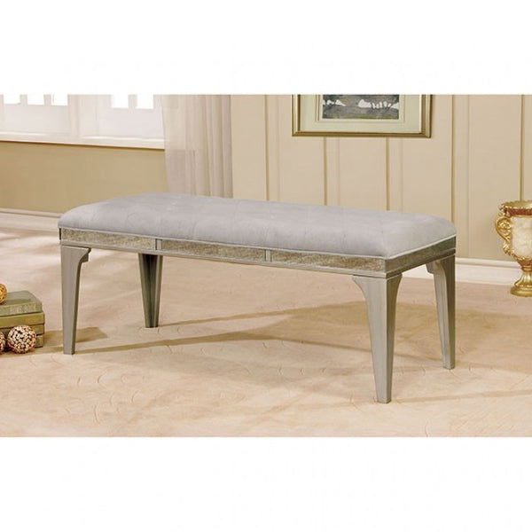 Furniture of America Diocles Silver/Gray Transitional Bench Model CM3020BN