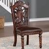Furniture of America Canyonville Brown Cherry/Dark Brown Traditional Side Chair (2/Box) Model CM3144SC-2PK