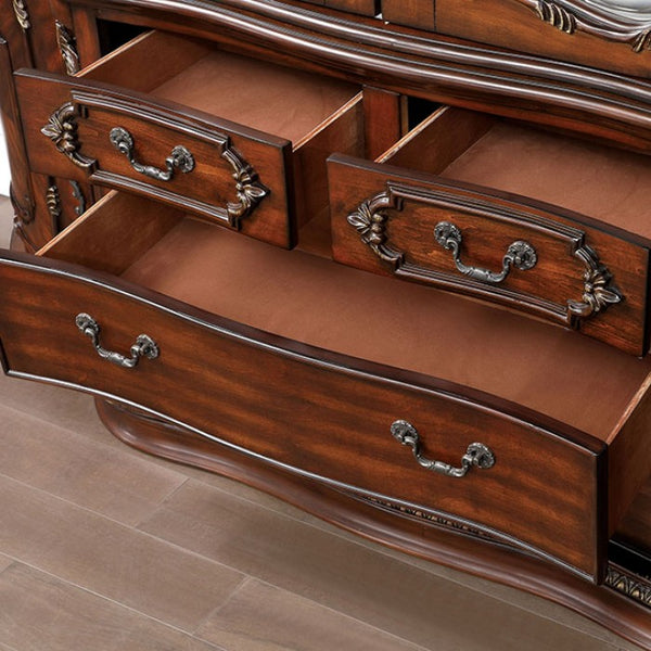 Furniture of America Normandy Brown Cherry Traditional Hutch & Buffet Model CM3145HB-SET