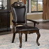 Furniture of America Lombardy Walnut/Dark Brown Traditional Arm Chair (2/Box) Model CM3146AC-2PK