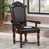 Furniture of America Picardy Brown Cherry/Black Traditional Arm Chair (2/Box) Model CM3147AC-2PK