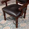 Furniture of America Picardy Brown Cherry/Black Traditional Arm Chair (2/Box) Model CM3147AC-2PK