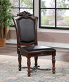 Furniture of America Picardy Brown Cherry/Black Traditional Side Chair (2/Box) Model CM3147SC-2PK