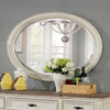 Furniture of America Arcadia Antique White Rustic Oval Mirror Model CM3150WH-MO