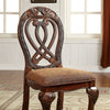 Furniture of America Wyndmere Brown/Cherry Traditional Side Chair (2/Box) Model CM3186CH-SC-2PK