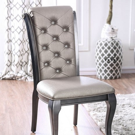 Furniture of America Amina Gray Transitional Side Chair (2/Ctn) Model CM3219GY-SC-2PK
