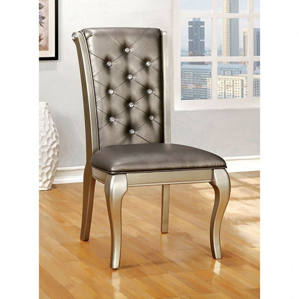 Furniture of America Amina Champagne Transitional Side Chair (2/Box) Model CM3219SC-2PK