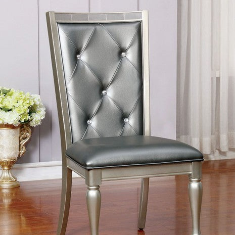Furniture of America Sarina Silver Transitional Side Chair (2/Box) Model CM3229SC-2PK