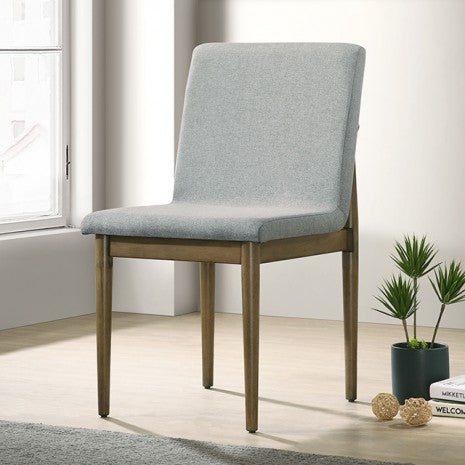 Furniture of America St Gallen Natural Tone/Light Gray Mid-Century Modern Chair (2/Ctn) Model CM3244NT-SC-2PK