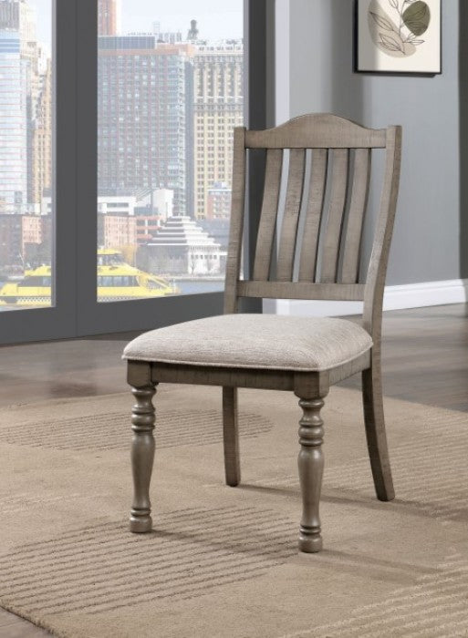 Furniture of America Newcastle Antique Gray/Gray Transitional Side Chair Model CM3254GY-SC-2PK