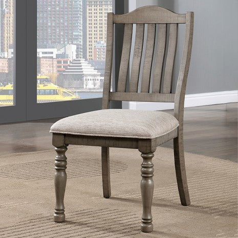 Furniture of America Newcastle Antique Gray/Gray Transitional Side Chair Model CM3254GY-SC-2PK